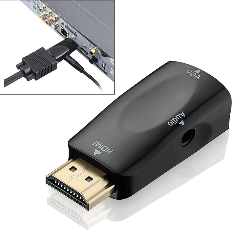 St fantom lov Top Deals 1080P HDMI Male To VGA Female Adapter With 3.5Mm Jack Audio Video  Converter _ - AliExpress Mobile