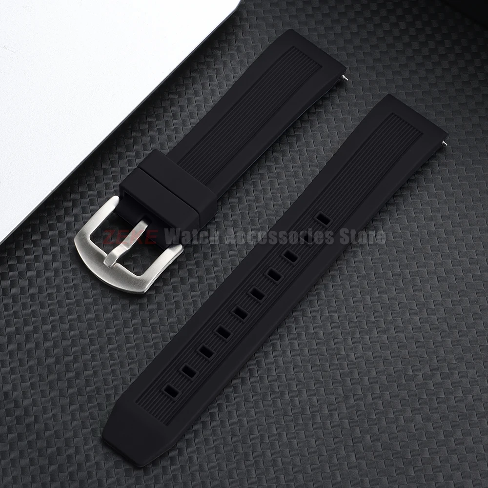 Enhanced Silicone Waterproof Watch Strap - Quick Release Rubber Wristband Belt