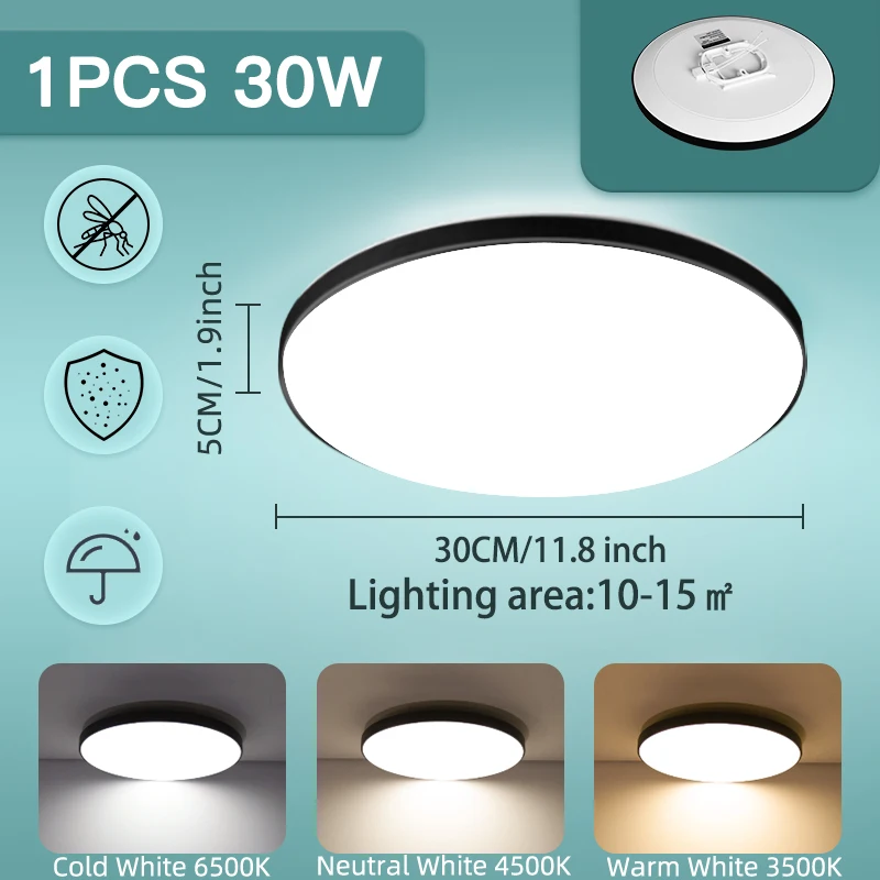 ตัวเลือกสินค้า โคมไฟเพดาน LED 220V ประหยัดพลังงาน สำหรับตกแต่งบ้านสไตล์โมเดิร์น
