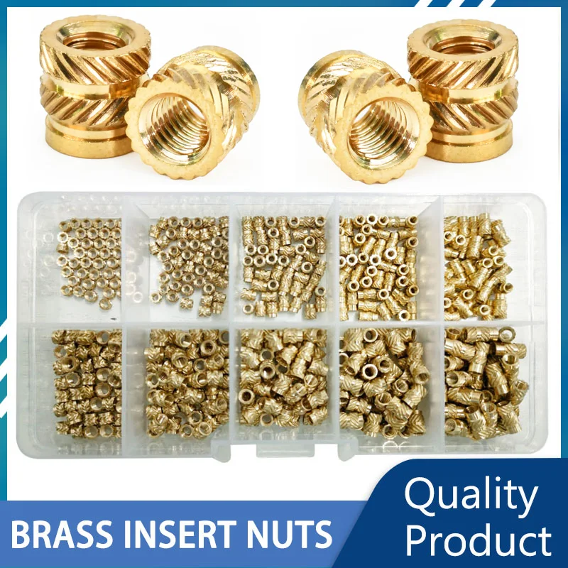 2025 New 120pcs 3D Printing Brass Nuts, M4x6x6mm Threaded Heat Set Inserts M4 Knurled Brass Nuts Heat Embedment Nut For 3d Printing Parts Loptop Automotive Plastic Shell P 237139217