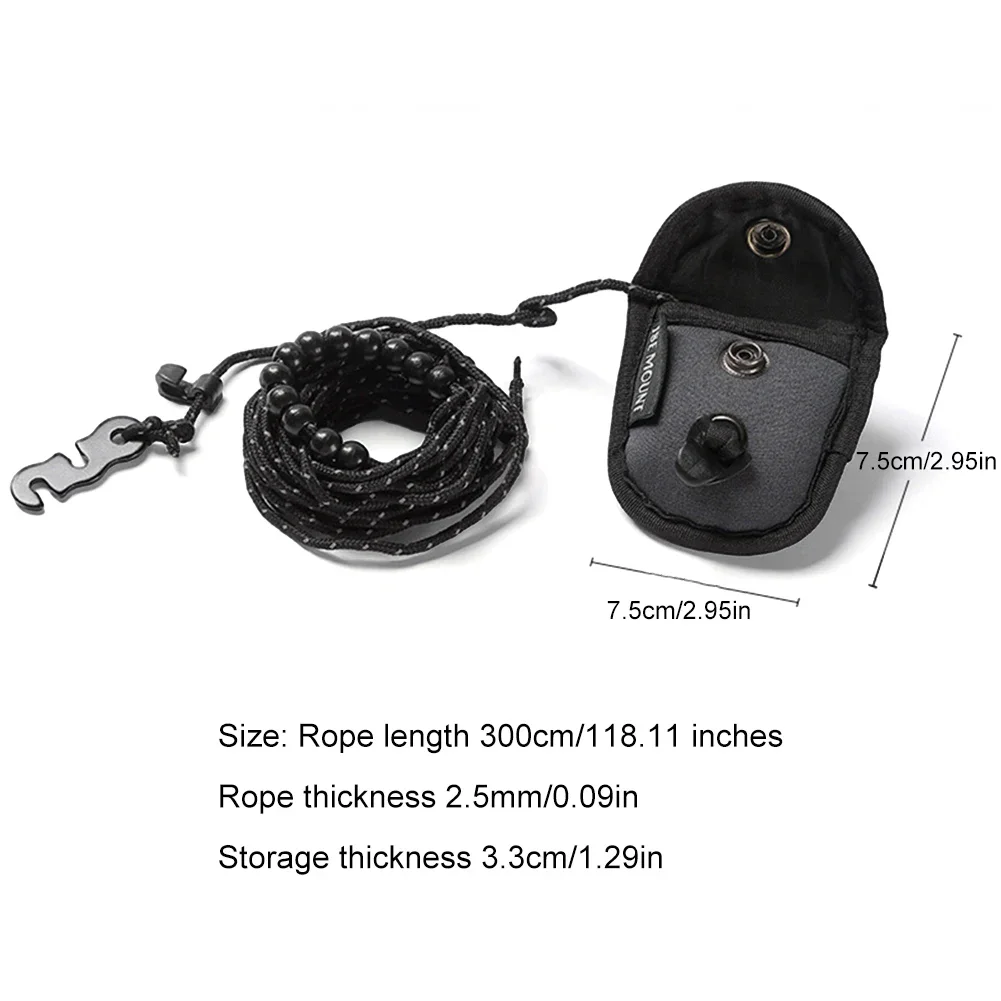 3 M Portable Travel Clothesline Cord With 12 Clips Windproof Travel Clothesline Adjustable Clothes Line for Hotel Trip Cruise