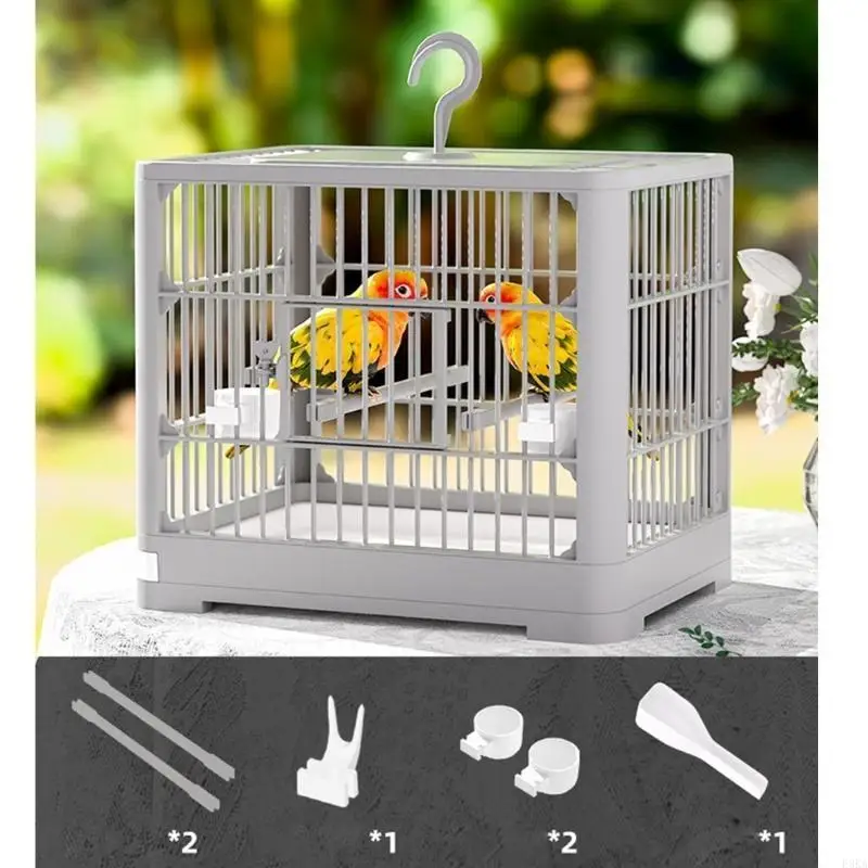 야외 발코니용 스탠딩 퍼치 피더 새장을 갖춘 대형 새 빌라 케이지