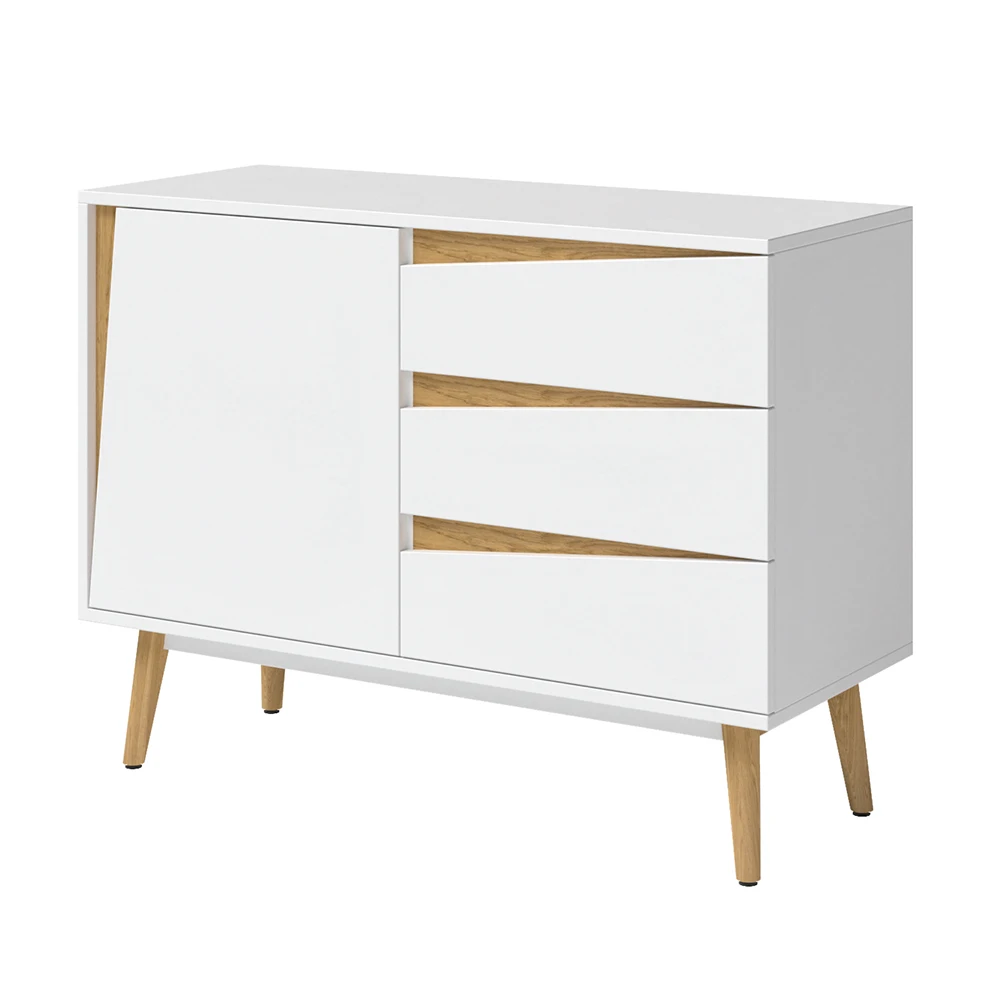 Wood Top Kitchen Island Table Kitchen Storage Cabinet with 3 Drawers for Dining Room