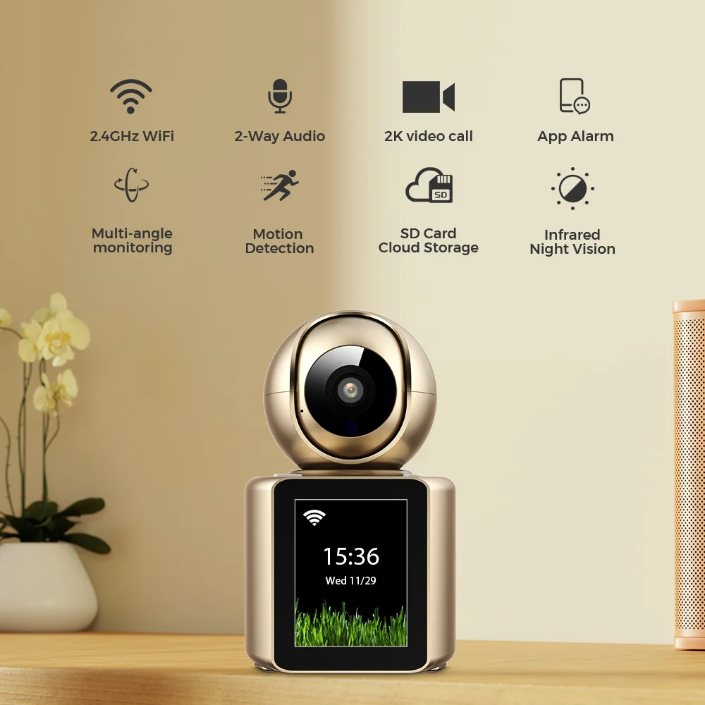   PTZ ī޶ ǳ ̺ , 2.4 ġ IPS ũ, ȭ ȭ , Ʈ , ڵ   IP ī޶, 4MP