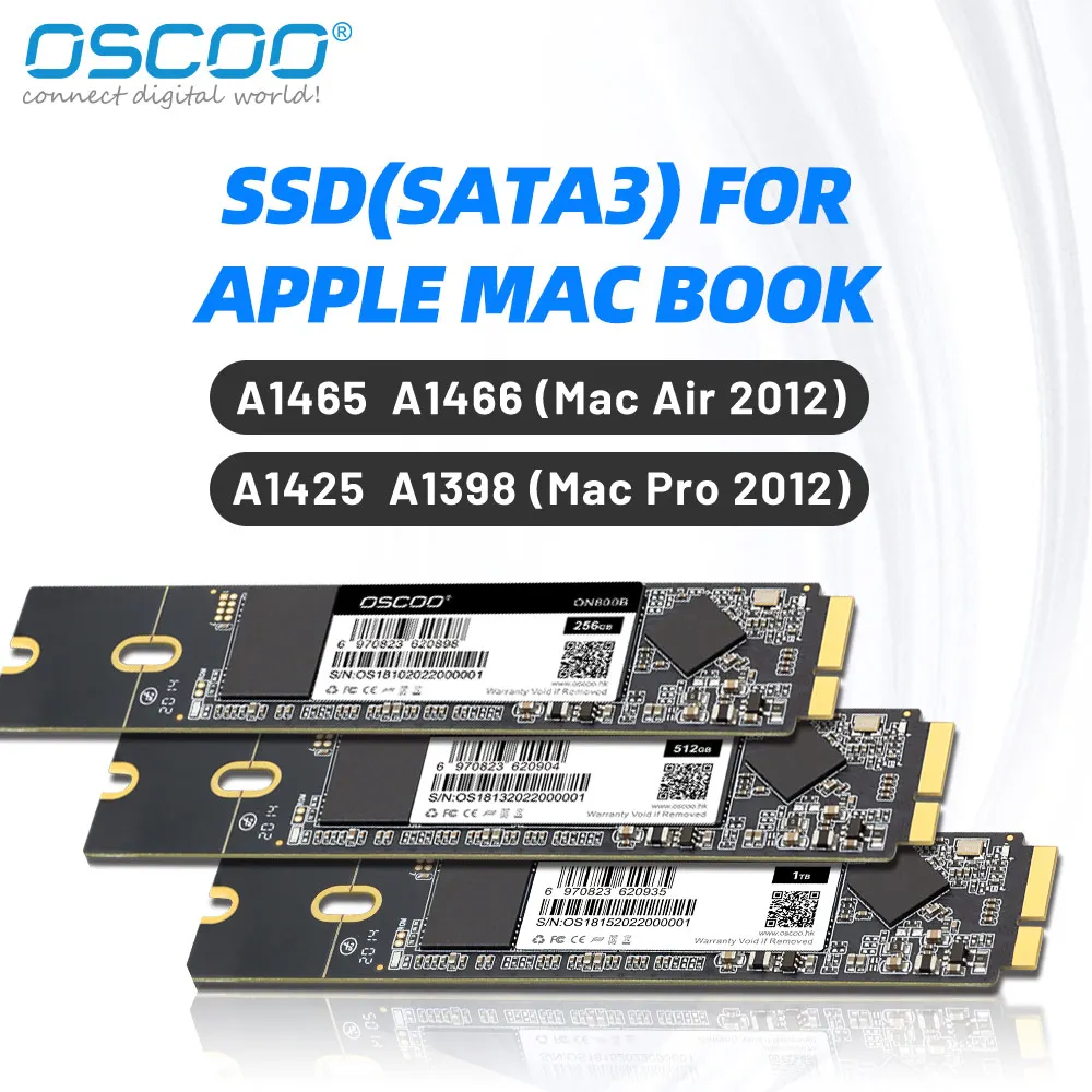 Disco Rígido Oscoo-ssd para Macbook Air Apple 128gb 256gb 512gb tb A1465 A1466 Macbook Pro A1398 A1425