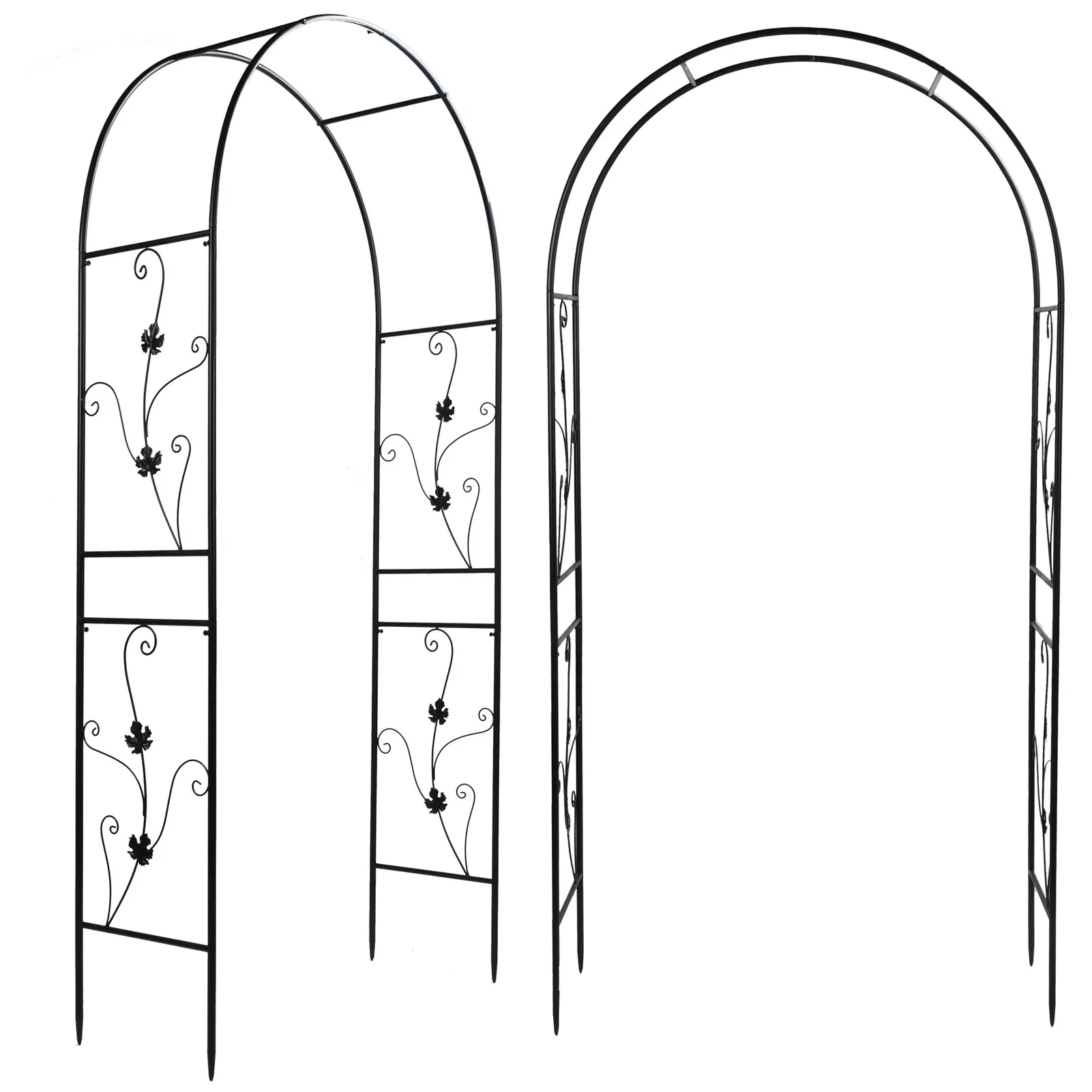 Climbing Plant Support Climbing Plants Arch Outdoor Garden Arch Plant Frame Support Rack Lawn Backyard Decoration Black