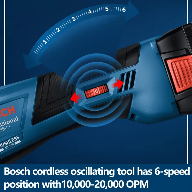 Фото BOSCH GOP 185-Li Аккумуляторный Осциллирующий многофункциональный инструмент, бесщеточный Универсальный режущий станок, 18 в №3