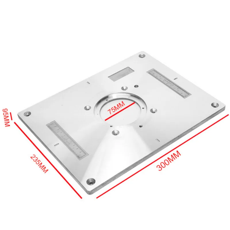 Electric Wood Milling Trimming Machine Flip Plate Guide Table Aluminum Router Table Insert Plate for Woodworking Work Bench woodworking tool,woodworking bench,woodworking workbench,router insert plate,router plate