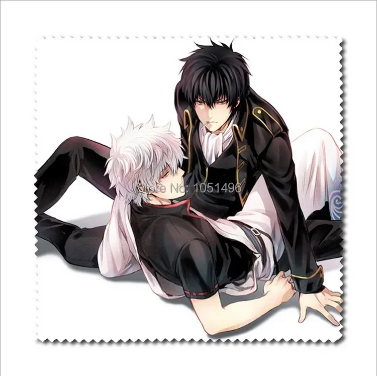 Anime Gintama Sakata Gintoki Flannel Glasses Clean Cloth Okita Sougo Sadaharu Eyewear Accessories 1pc
