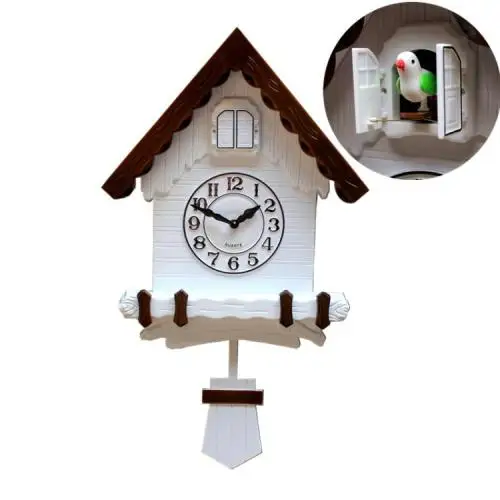 Cuckoo Birdhouse 3D Pendulum Wall Clock B  