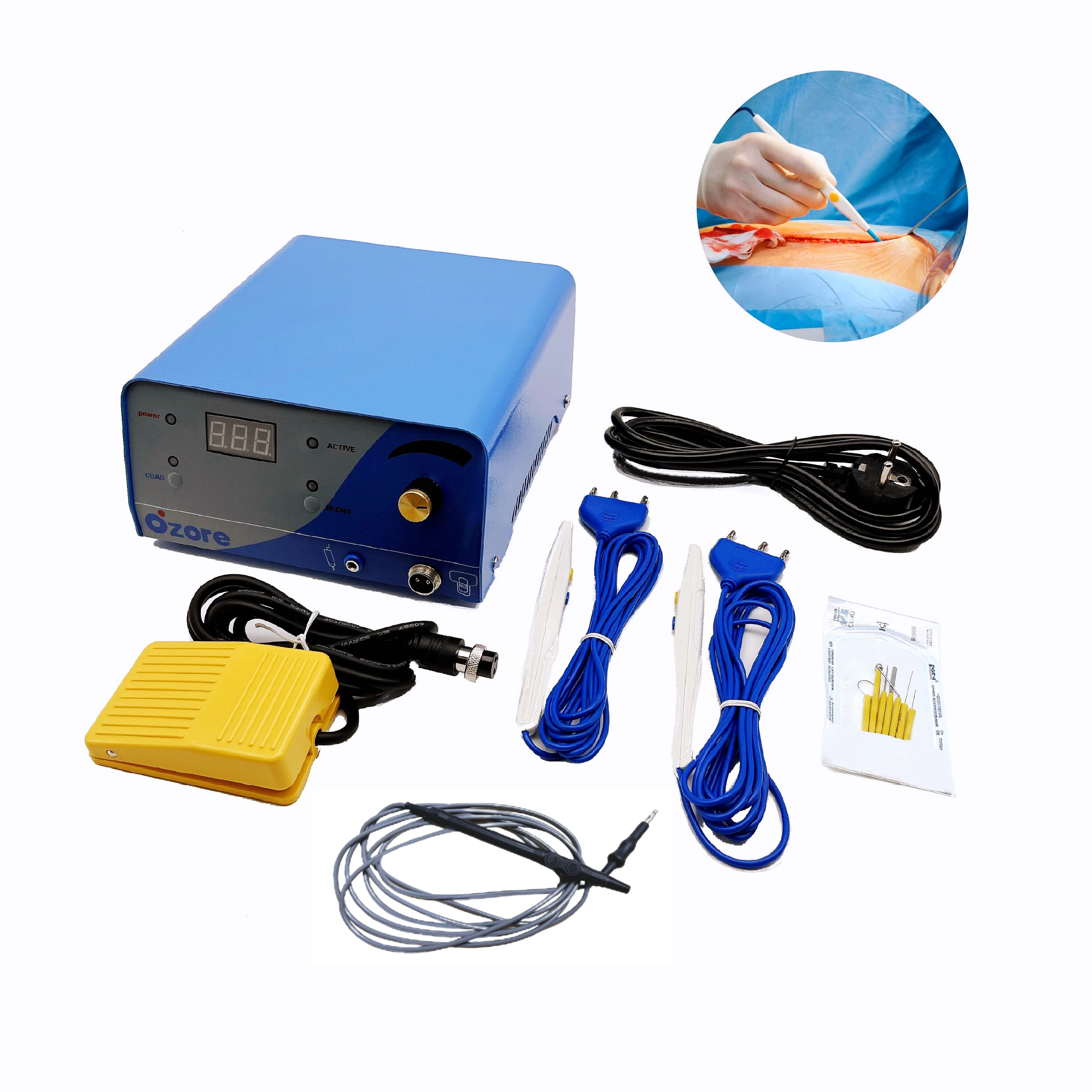 

High Performance Monopolar Mini Electric Ion Cautery Diathermy Machine Dermal Coagulating Machine ESU Diathermy Machine