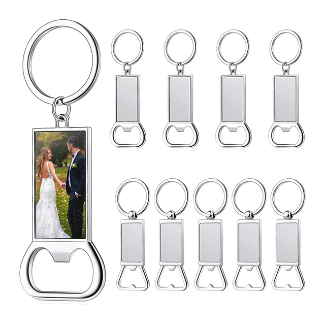 Sublimation Bottle Opener Blanks Key Ring Aluminum Heat Transfer