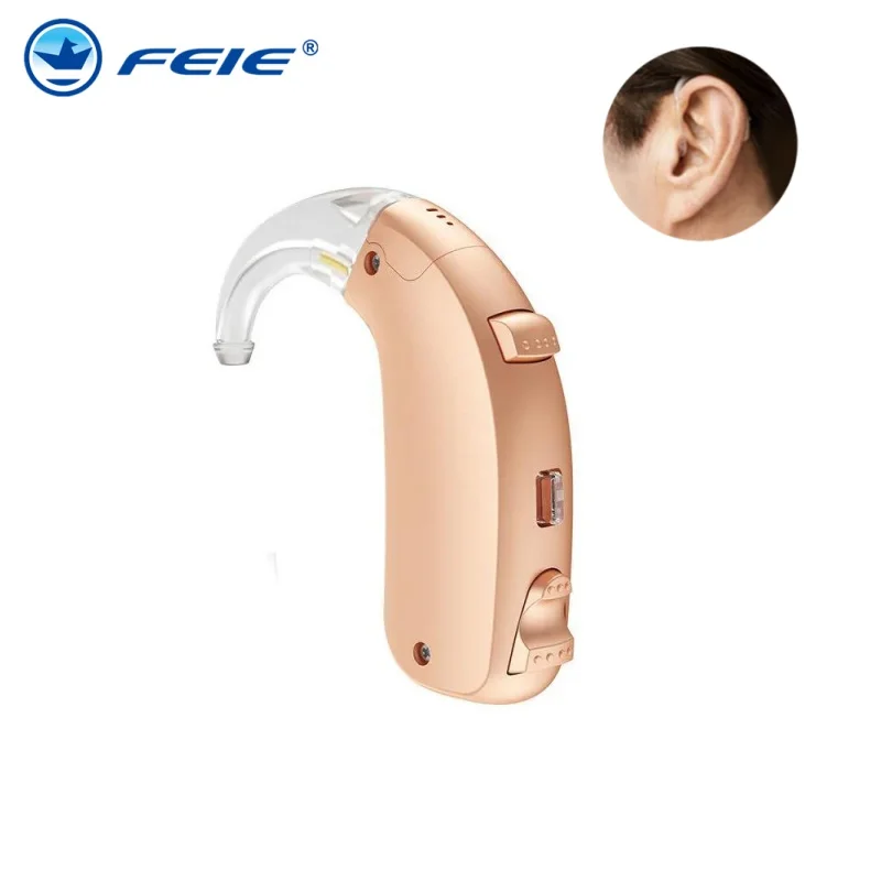 2024 New digital rechargeable hearing AIDS High power 16-channel adjustable sound BTE hearing AIDS for deafness sound amplifiers 2