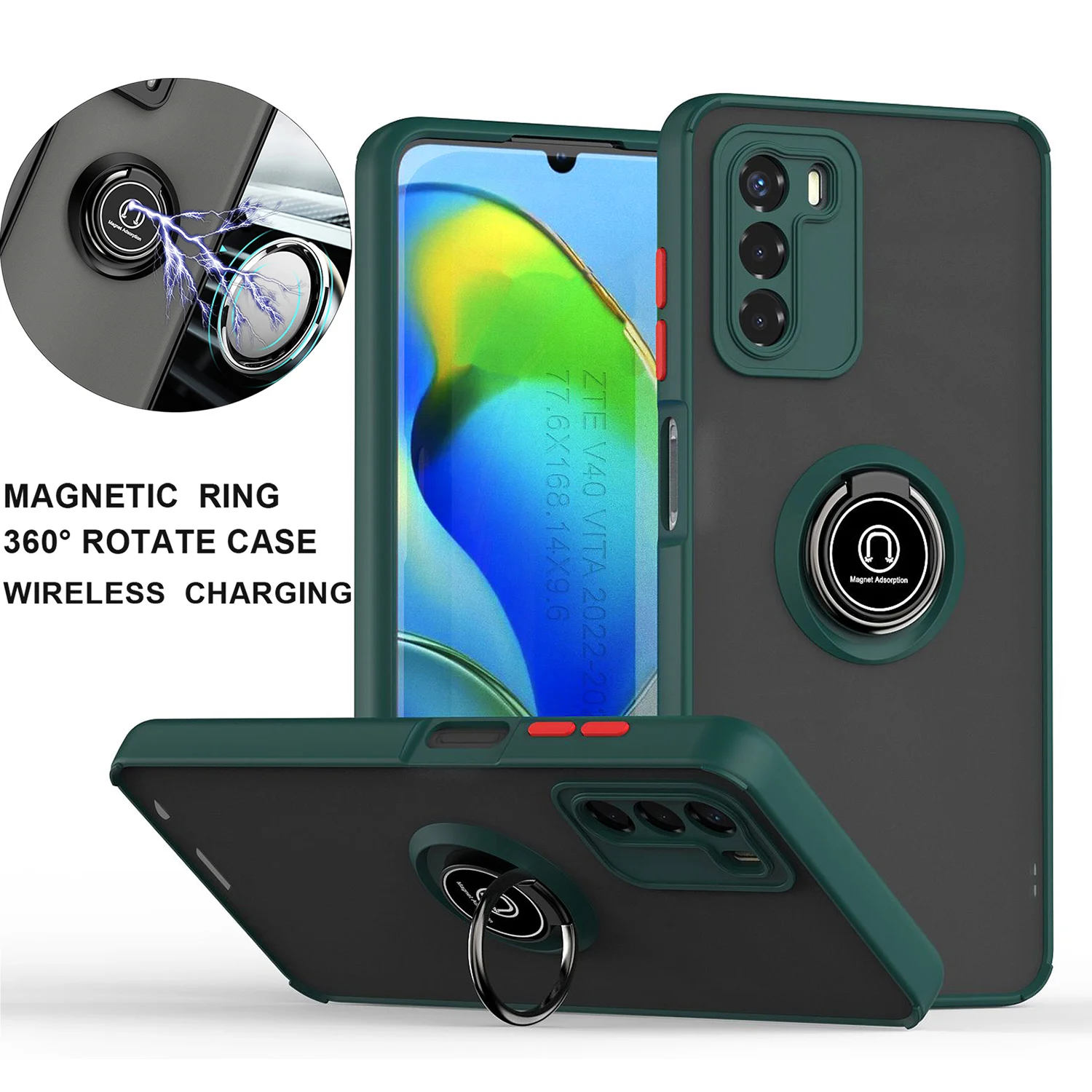 Universal Motorola Ring Case Holder Stand - Hard Protective PC Cover