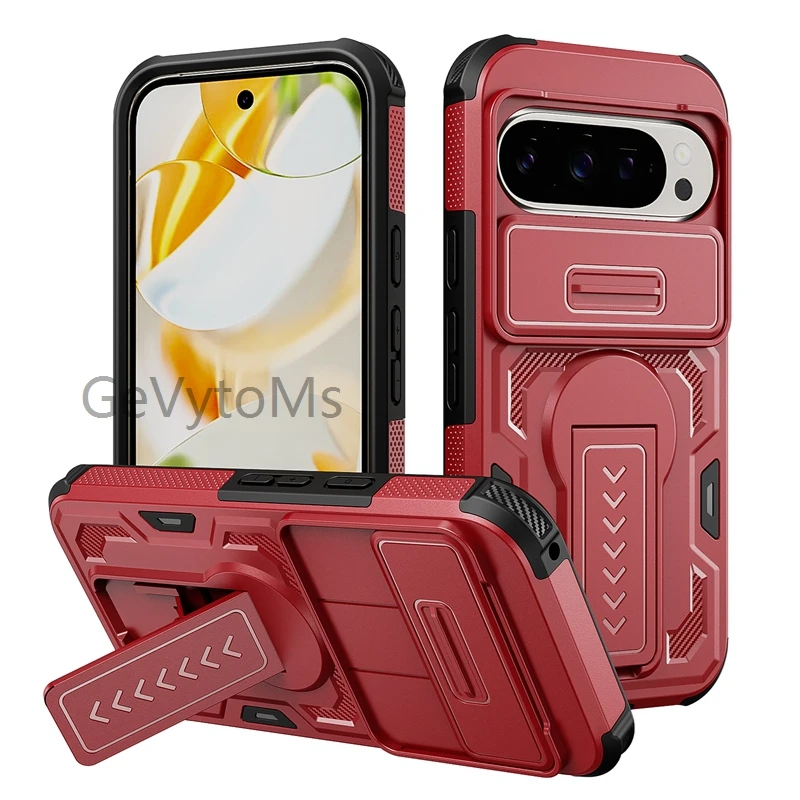 Rugged Military-Grade Shockproof Case with Stand and Camera Protection