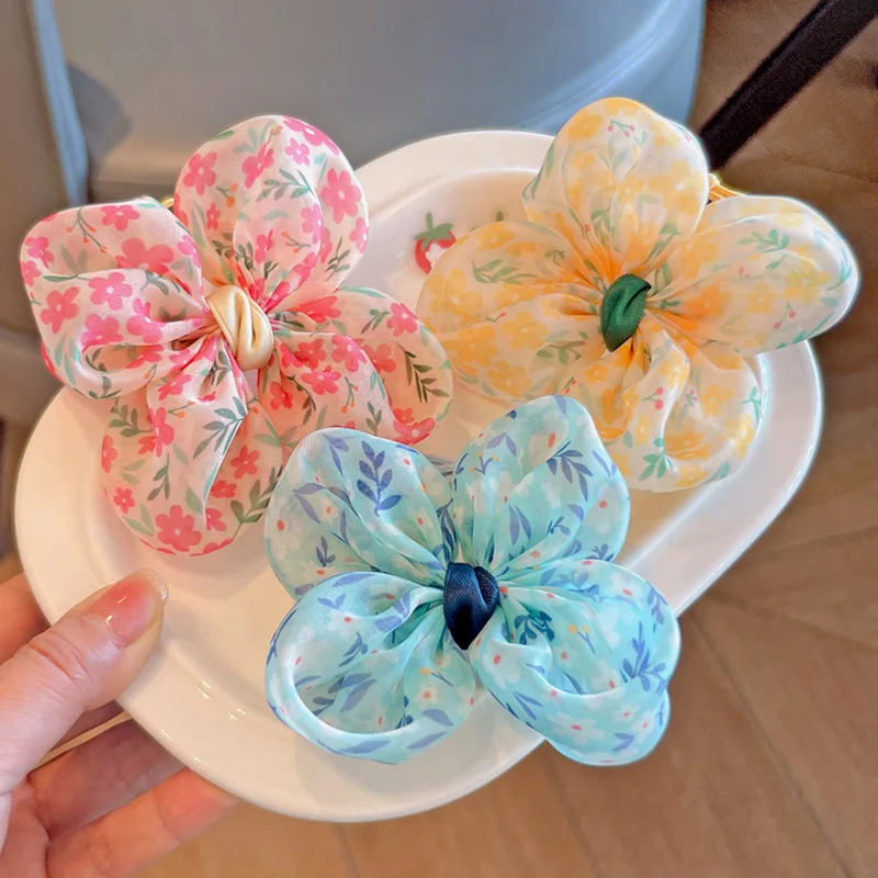 

Girl Cute Elastic Flower Hair Bands Sweet Fruits Hair Clips Hair Accessories Hair Ties Ponytail Holders Children Baby Headbands
