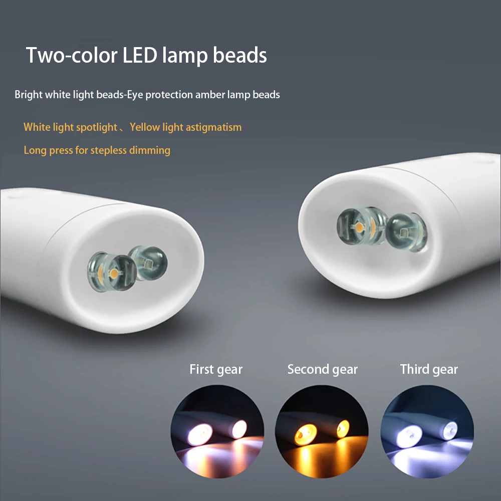 LED Rechargeable Lamp Portable Learning Desk Lamp Neck Lamp Eye