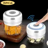 HiPiCok Meat Grinder Electric Garlic Crusher Food Chopper Mini Garlic Press Vegetable Chopper Masher Machine USB Kitchen Gadgets 1