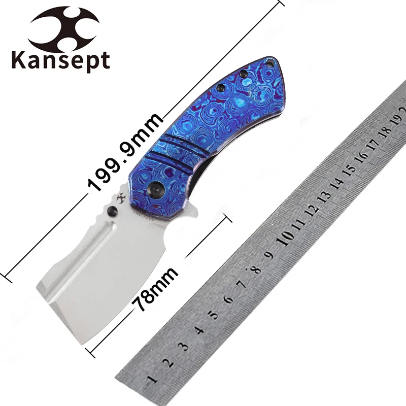 

Kansept Knives M+ Korvid K2030C1U 2023 New 3.07“ Black Stonewashed CPM S35VN with Timascus Koch Tools Designed for EDC Carry Men