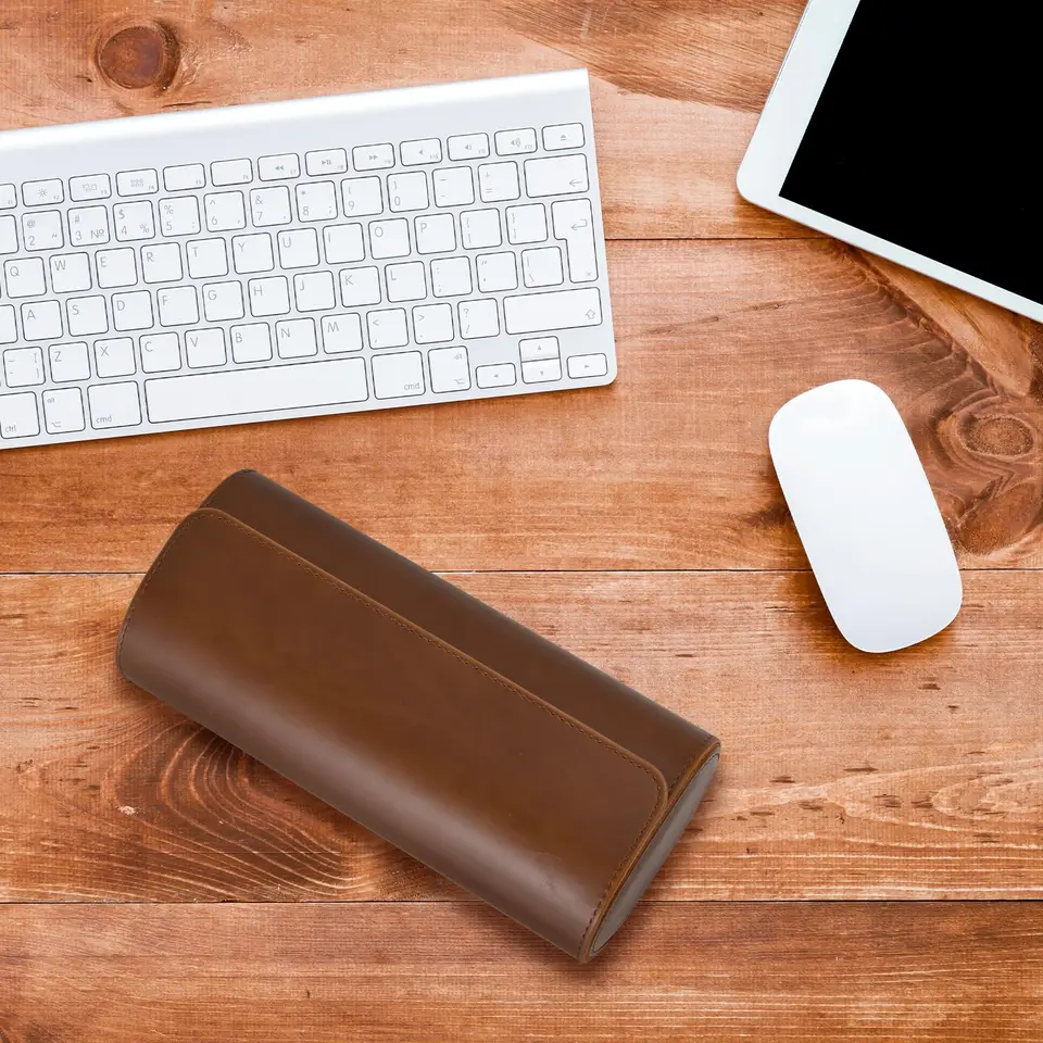 Scatola Di Orologio Portable Watch Box 3 Slot Viaggio Business Orologio Da Viaggio Custodia In Pelle Display Vintage Orologi Titoli Box Organizzatori Regalo For Gli Uomini Scatola Portagioielli Per Uo - Foto 2