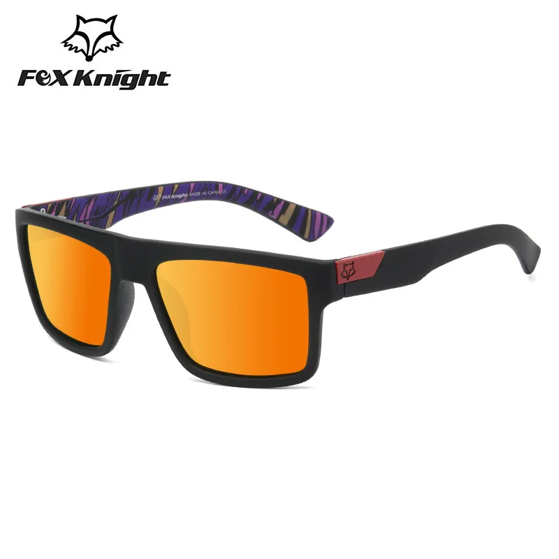 Fox knight new Outdoor sports square sunglasses women men 2022 high quality aesthetic cycling glasses retro mirror_voghion.com