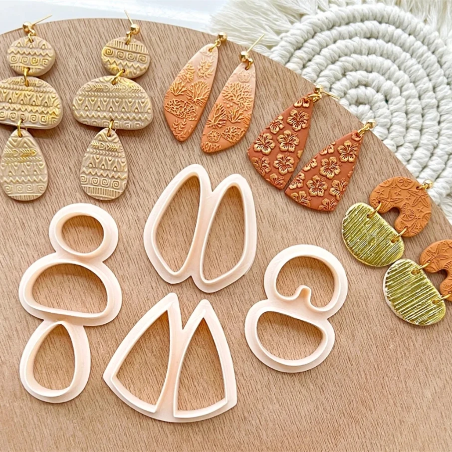 Basic Geometry Polymer Clay Cutters Earrings Jewelry Pendant Making Tools