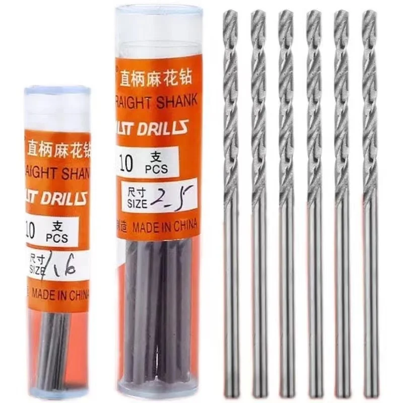 

10pcs 0.6 to 5.2mm HSS HSS Twist Fine Drill Straight Shank Drill Micro Straight Shank Wood Tools for Electric Drills Twist drill