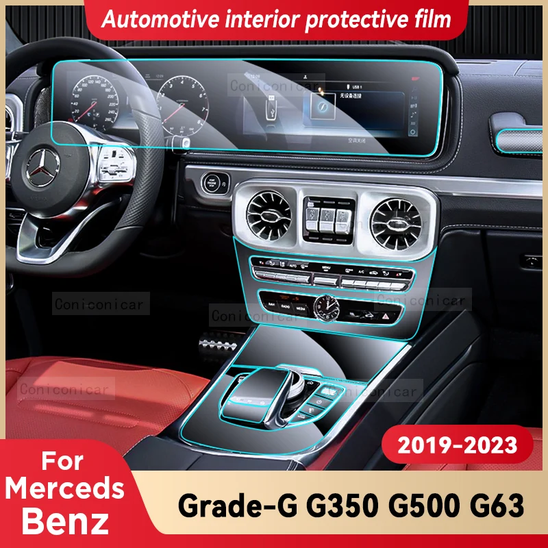 

For Merceds Benz G Grade G350 G500 2019-2023 Gearbox Panel Dashboard Navigation Automotive Interior Protective Film Anti-Scratch