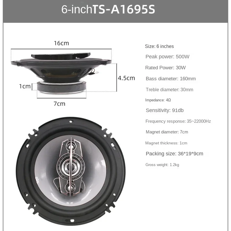 2 szt. 4/5/6/6.9 Cal głośniki samochodowe uniwersalny Subwoofer współosiowy HiFi samochodowy sprzęt Audio głośnik Stereo Stereo