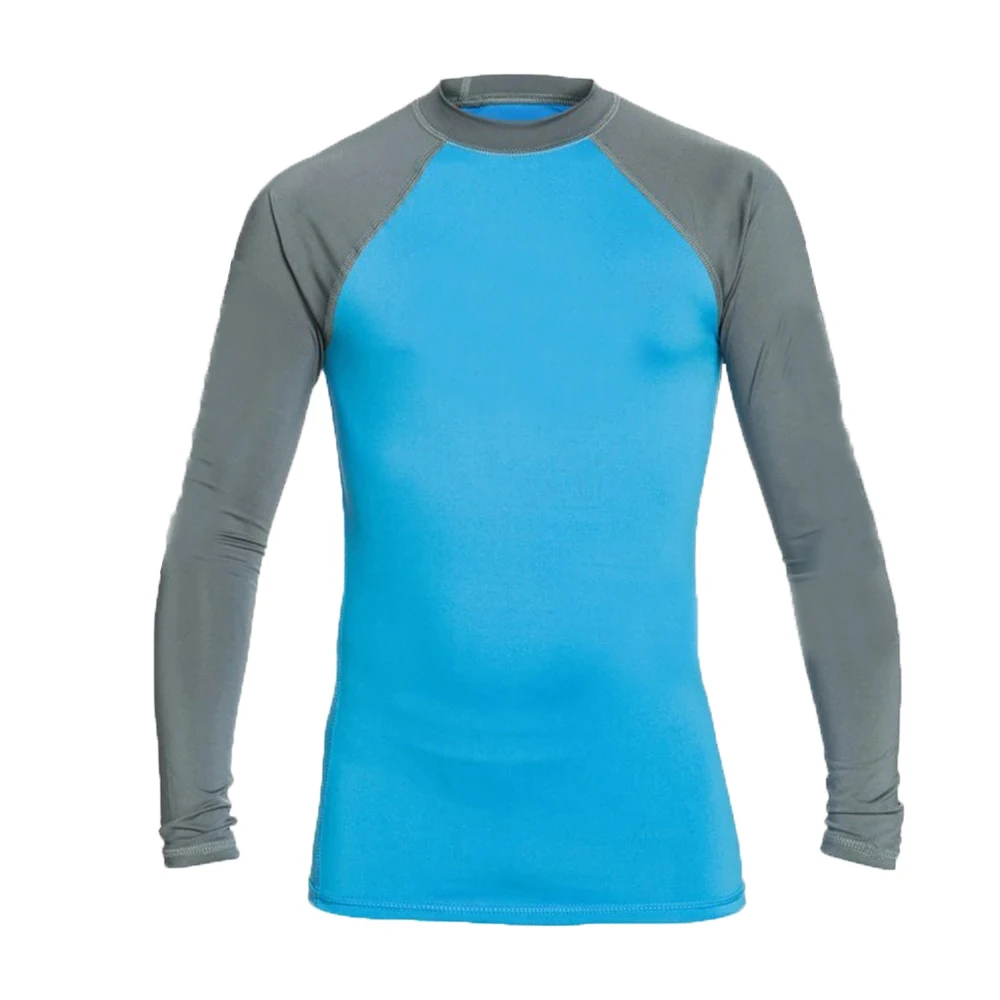 Surfing Beach T-Shirts Swimsuit Rash Guard Long Sleeve Surfing Tight Shirts Water Sports Beach UV Protection Swimwear for Men