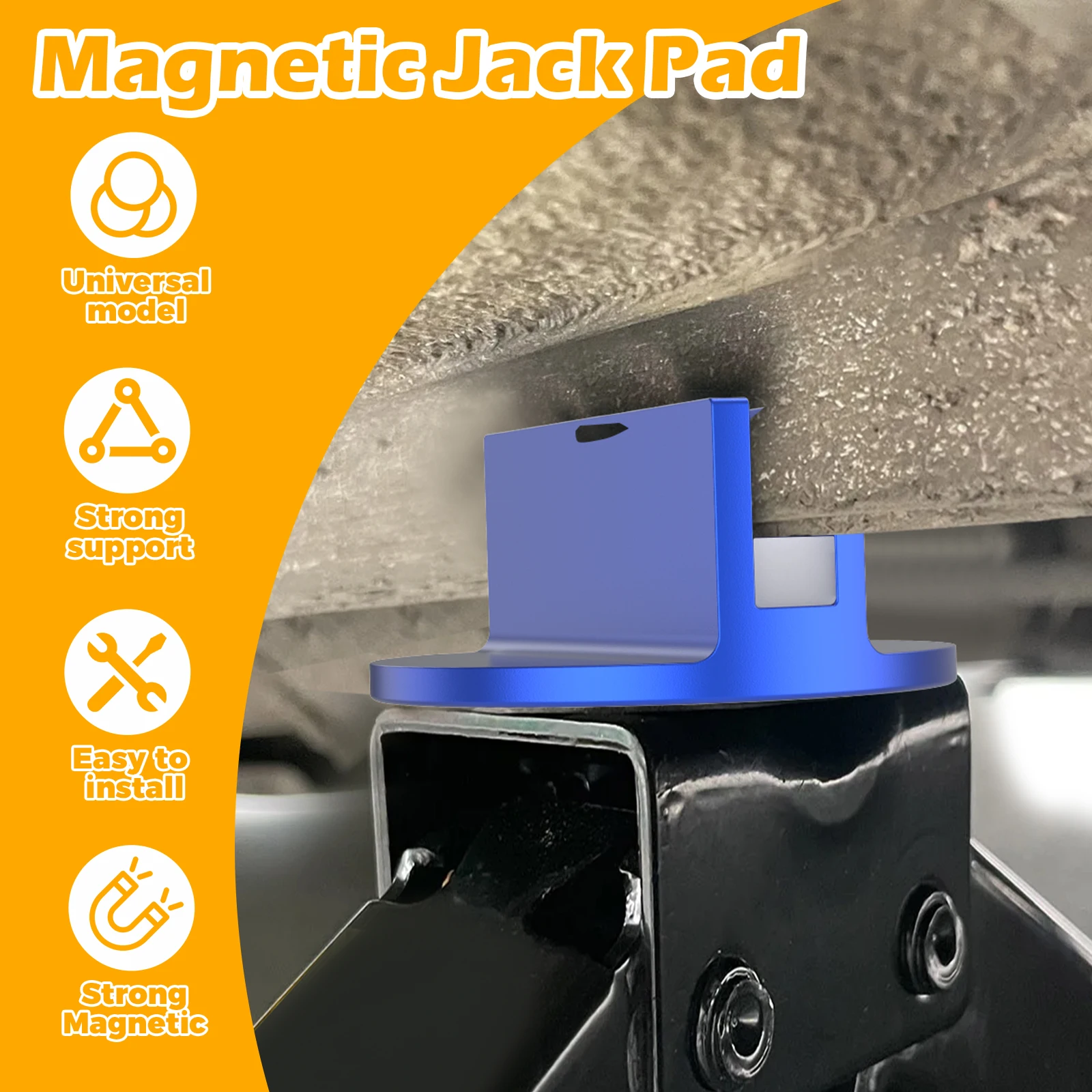 Aluminum Universal Jack Pad Adapter - Slotted Frame Rail Protector and Support Grip