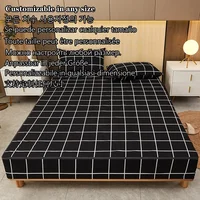 6-Sides Full Enclosed Waterproof Mattress Cover with Zipper All Inclusive Mattress Protector Customizable Size Bed Fitted Sheet 2