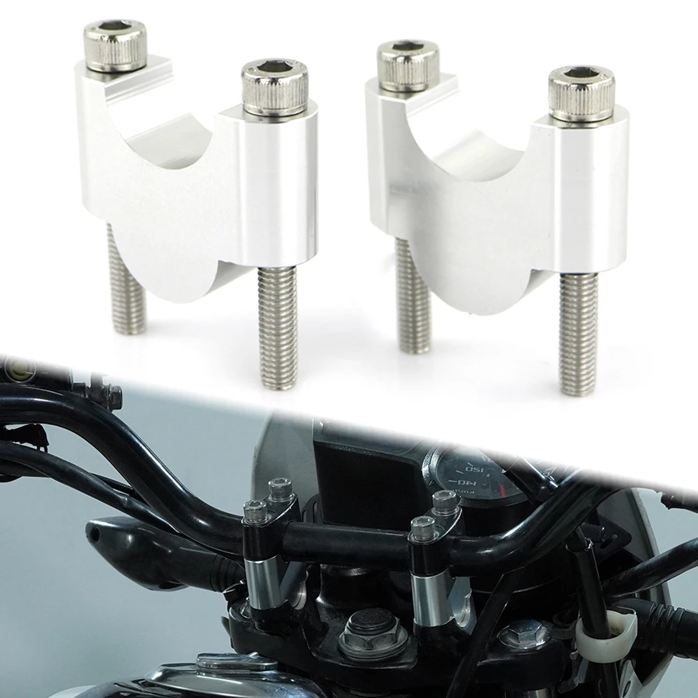 7/8" Handlebar Risers 30mm Height - Universal Fit For Honda Kawasaki Suzuki Yamaha Dirt Bikes & ATVs