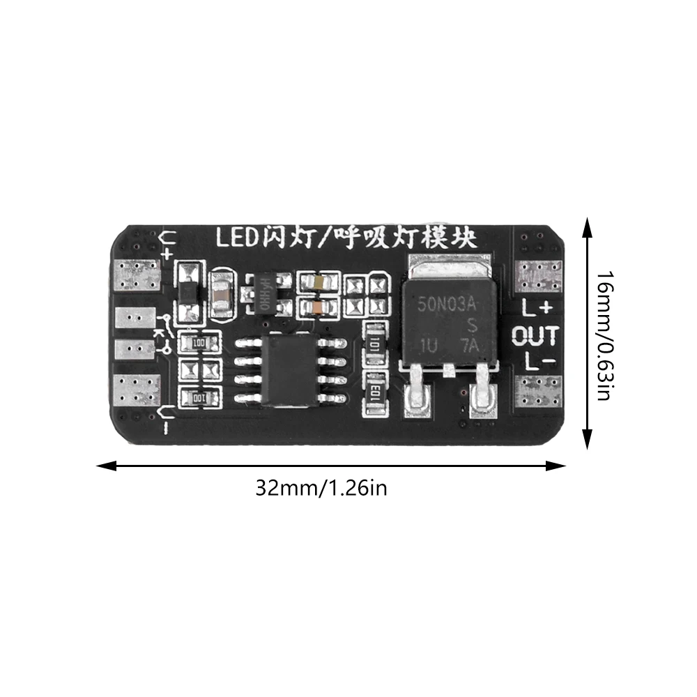 6A 72W DC3-24V Breathing Light Module Holiday Ambient Light Control Board Fast/slow Flashing Jog Mode Self-lock Mode