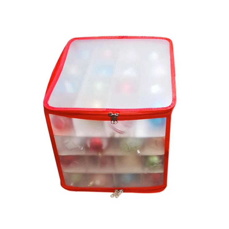 Description Picture 3 of item64 Grid Christmas Ball Storage Sorting Storage Box With Lid Christmas Xmas Tree Decoration Bauble Decor 2022 Baubles Storage Box
