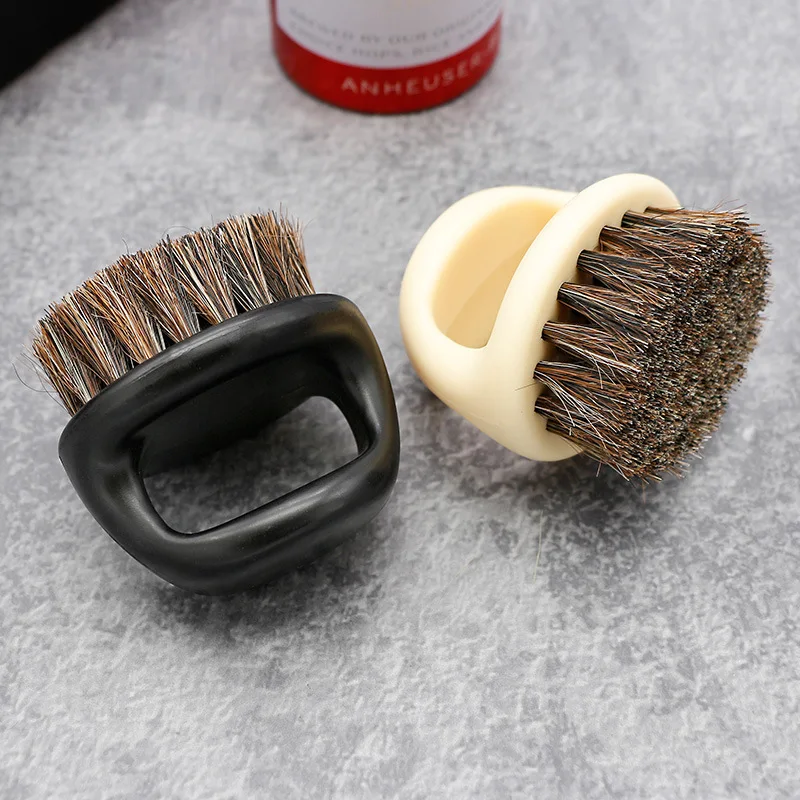 New Professional Barber Shaving Beard Brush Removal Neck Dusting Horse Hair  Brushes Face Mustache Salon Cleaning