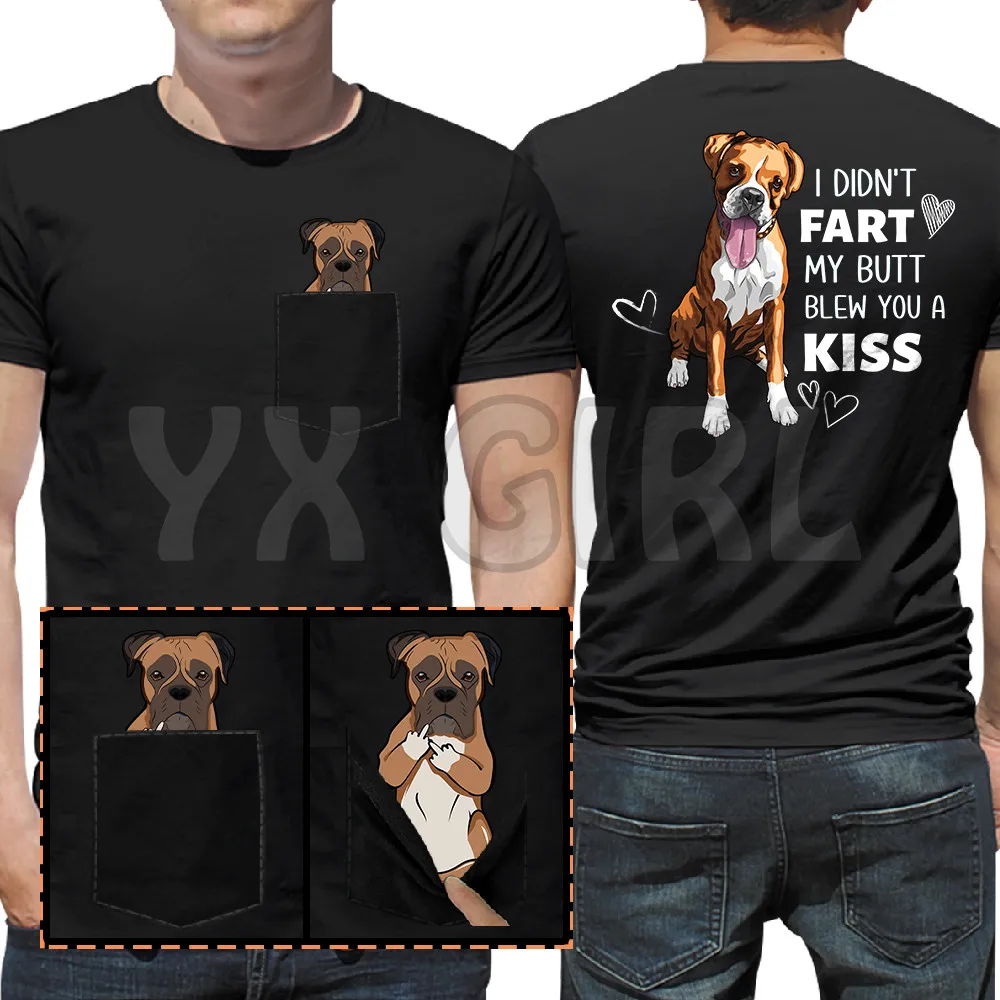 

Боксеры с карманом I Not Fart, футболка с 3D принтом, футболки с забавной собакой, Футболки унисекс