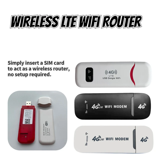 Routeur sans fil 4G, 150Mbps, adaptateur WiFi, clé modem USB, carte SIM  mobile à large bande, pour la maison et le bureau - AliExpress