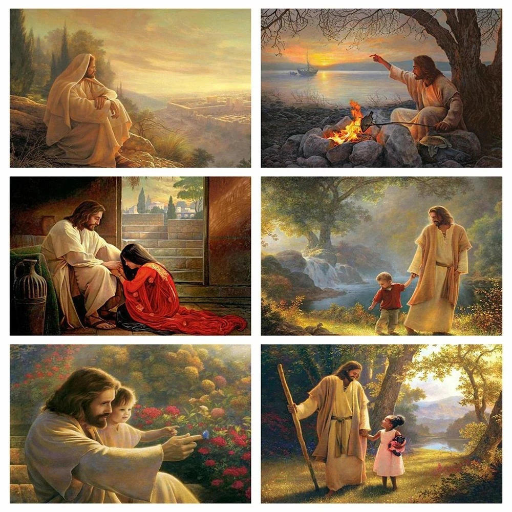 

5D New Arrivals Jesus Diamond Painting Religion Full Rhinestones DIY Diamond Embroidery Mosaic Cross Stitch Set Home Decor Gifts