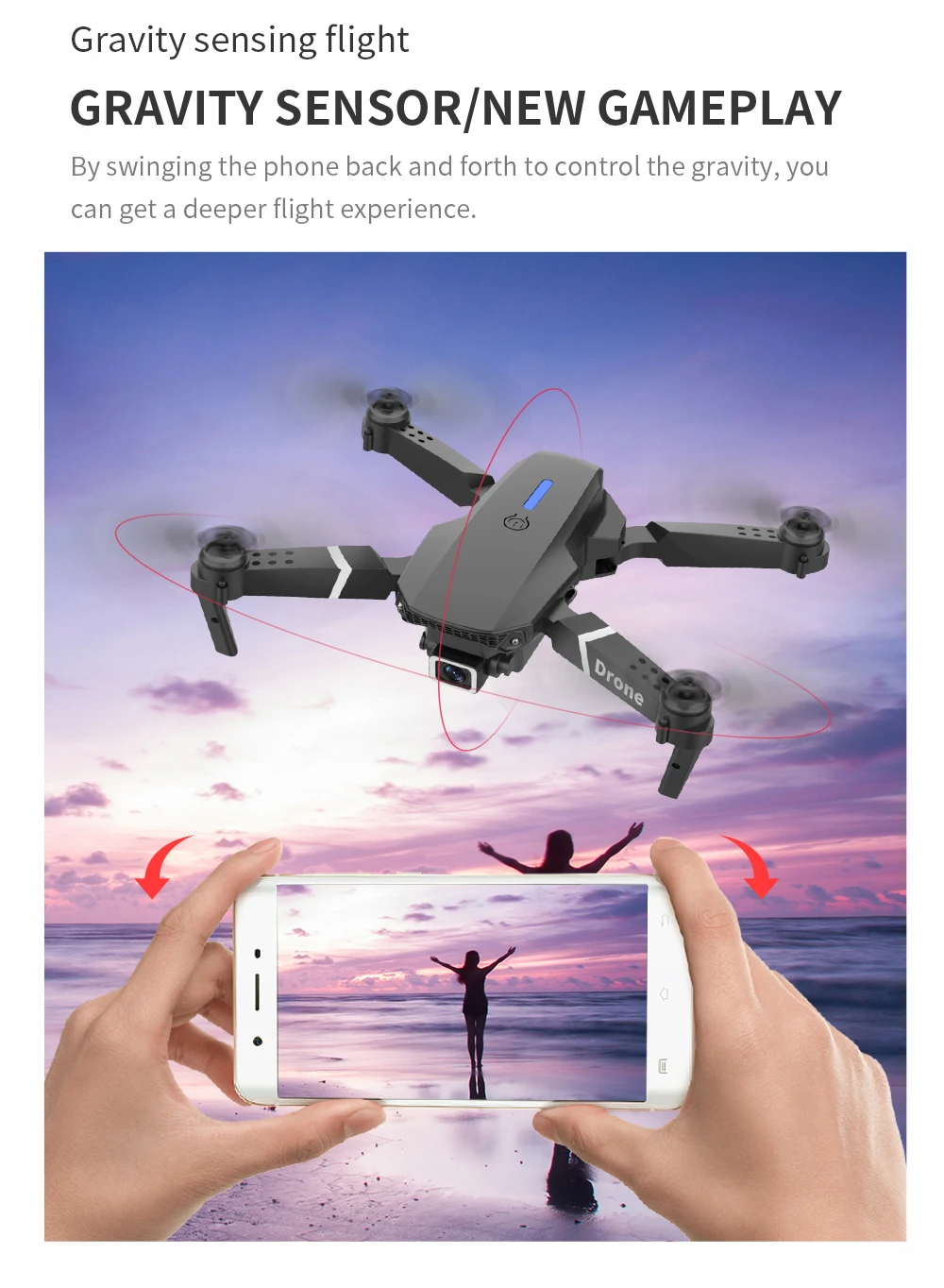 S5378faae71e54831841b4b18f6201ce8Y Professional Drone E88 4k wide-angle HD camera WiFi fpv height Hold Foldable RC quadrotor helicopter Camera-free children's toys