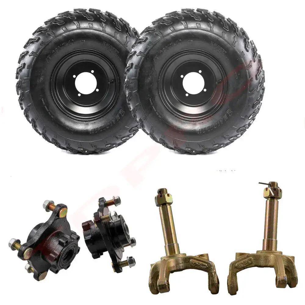

10" Wheels 23x7x10 23x7-10 ATV Tire Rim 4 Lug Bolt Hubs Quad Buggy Go Kart Easy to Install Motorcycle Modified Parts