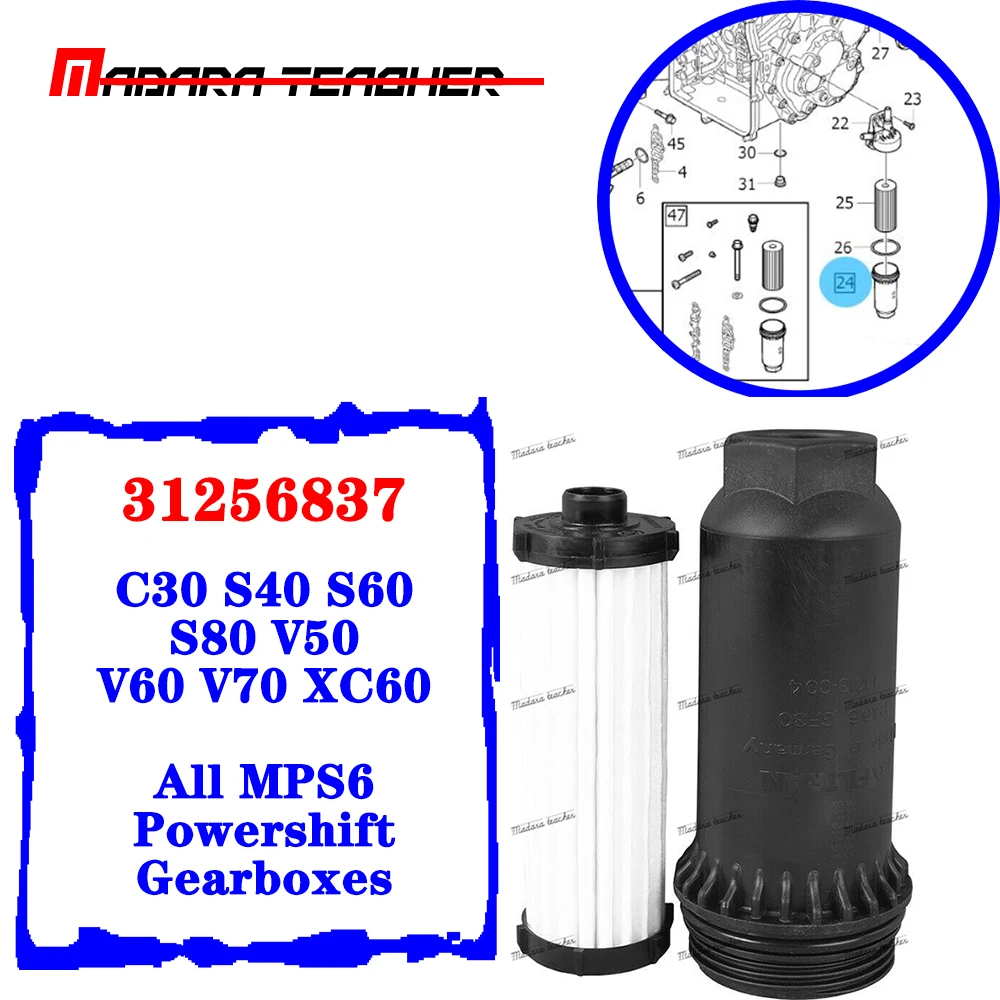 Oil Filter Gearbox Transmission Auto For Volvo V40 S60 C30 V50 V60 31256837 car oil filter car filter
