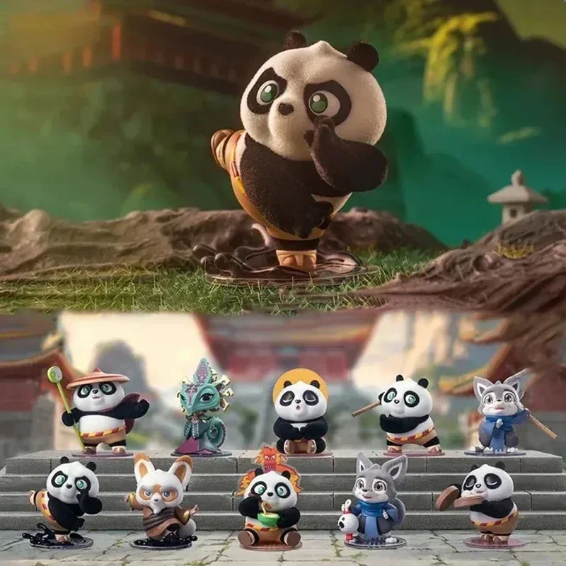 Original Dreamworks Kung Fu Panda 4Series Blind Box Anime Fiugre Model Kawaii Animal Figurine Model Decoration Collection Toys