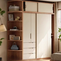Armoire en bois pour chambre à coucher, organisateur de rangement pour femmes, armoire de luxe, étagères d'hôtel, meubles Szafa Tekstylna Na Ubrania 3