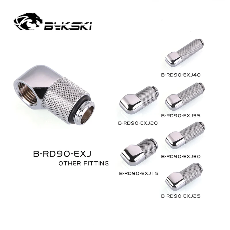 

Bykski B-RD90-EXJ,Male To Female 90 Degree Rotary Fitting Extender Elbow G1/4'' PC Water Cooling Connector 15/20/25/30/35/40mm