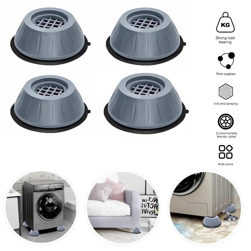 Anti Vibration Feet Pads 4pcs Rubber For Washing Machine Support Dampers Stand Accessories washing machine pads rubber pads anti vibration pads