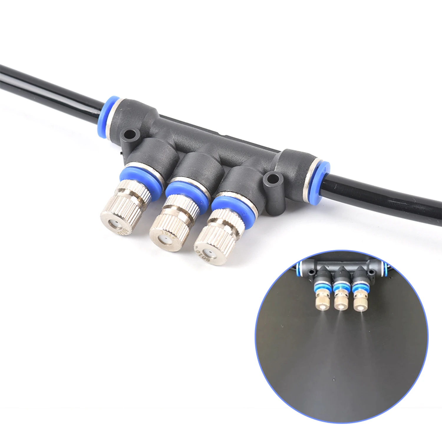 3WayNebulizersWaterFog6mmSlipLockConnectorsNozzlesLow