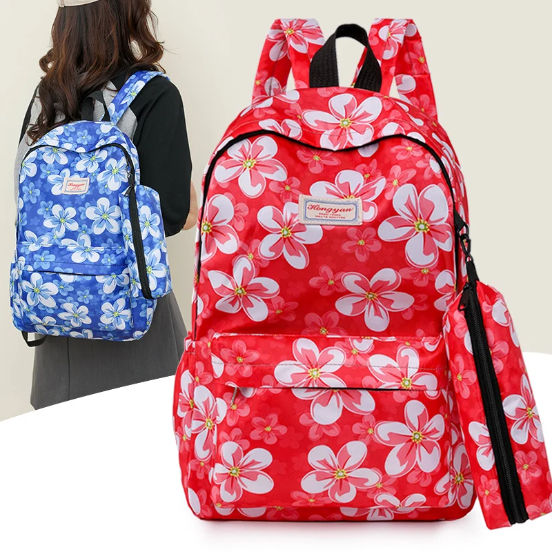 

Fashion Girls College School Bag Casual Simple Women Backpack Printed Book Packbags for Teenage Travel Shoulder Bags Rucksack