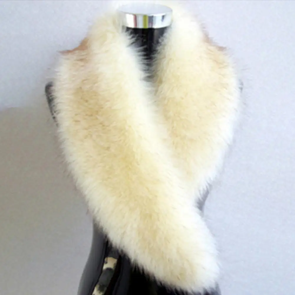 

Шарф на шею мягкий уютный пушистый женский зимний шарф из искусственного меха утолщенный теплый декоративный воротник шаль легкий однотонный для холода