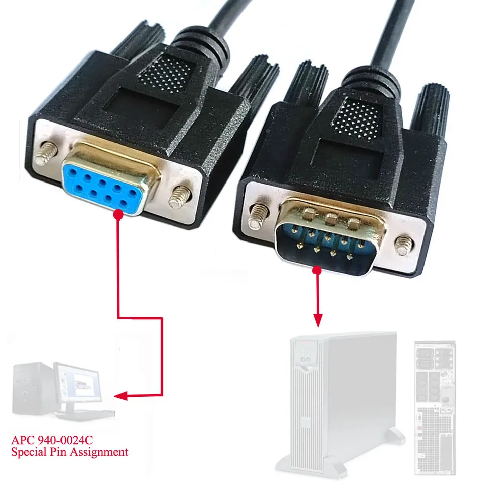 RS232 APC SMART UPS SERIALE DATA-KABEL - VOOR VERSCHILLENDE MODELLEN